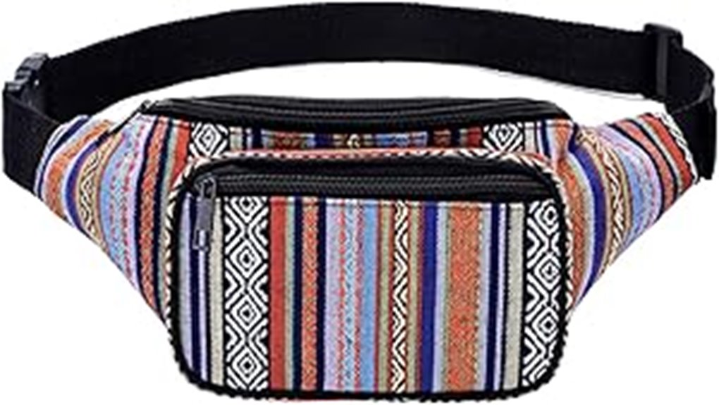boho stripe festival bag