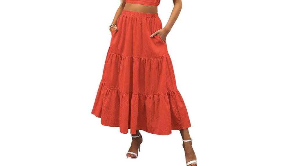 boho summer maxi skirt