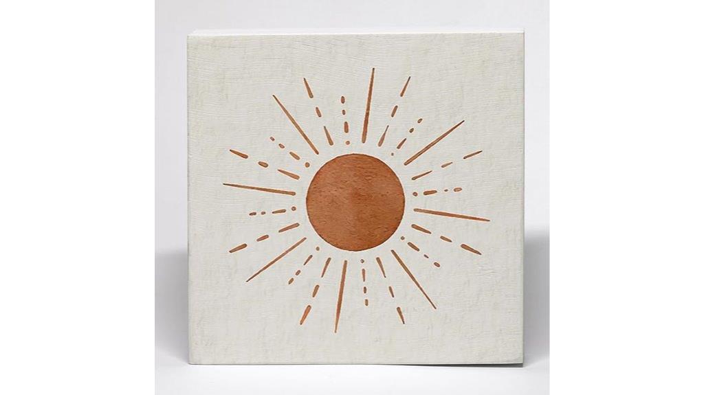 boho sun wood decor
