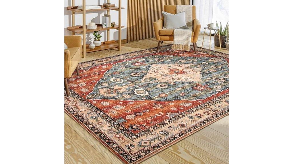 boho tribal area rug