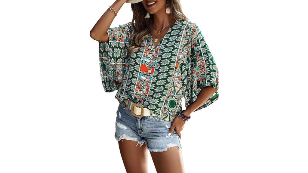 boho v neck blouse