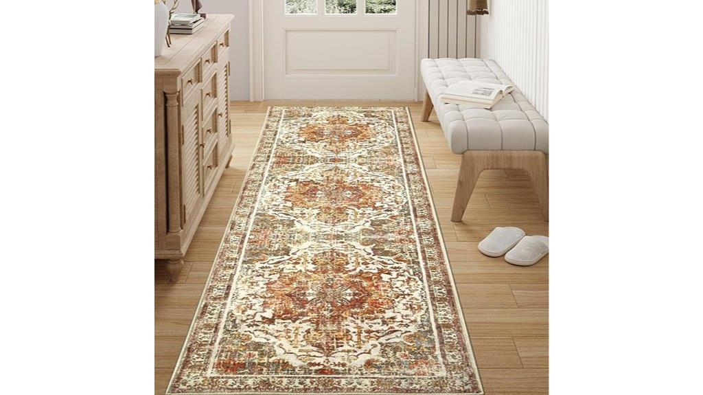 boho washable kitchen runner