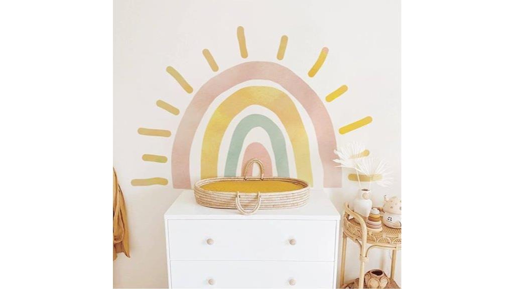 boho watercolor wall decal