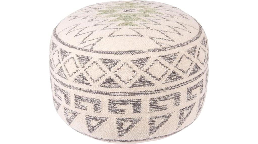 boho wool kilim pouf