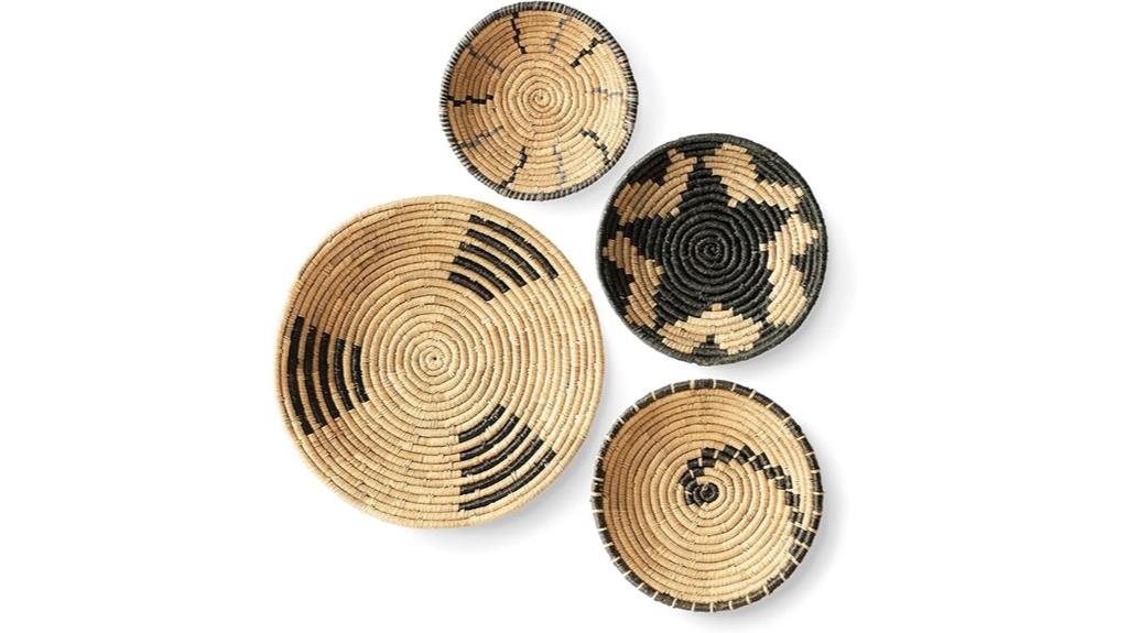 boho woven wall baskets