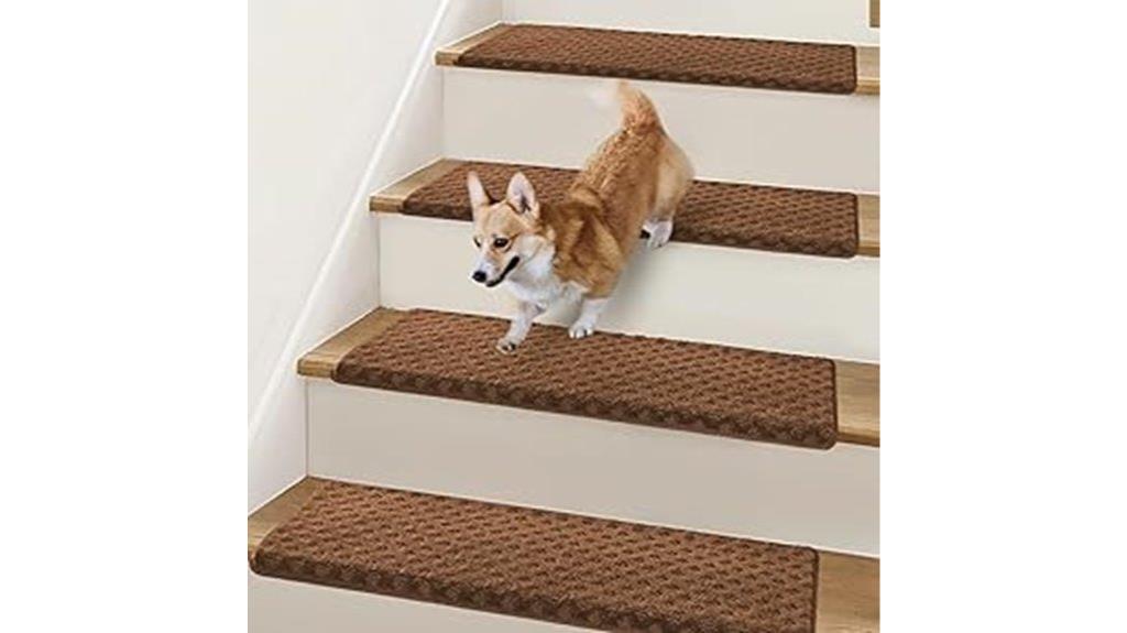 brown bullnose stair treads