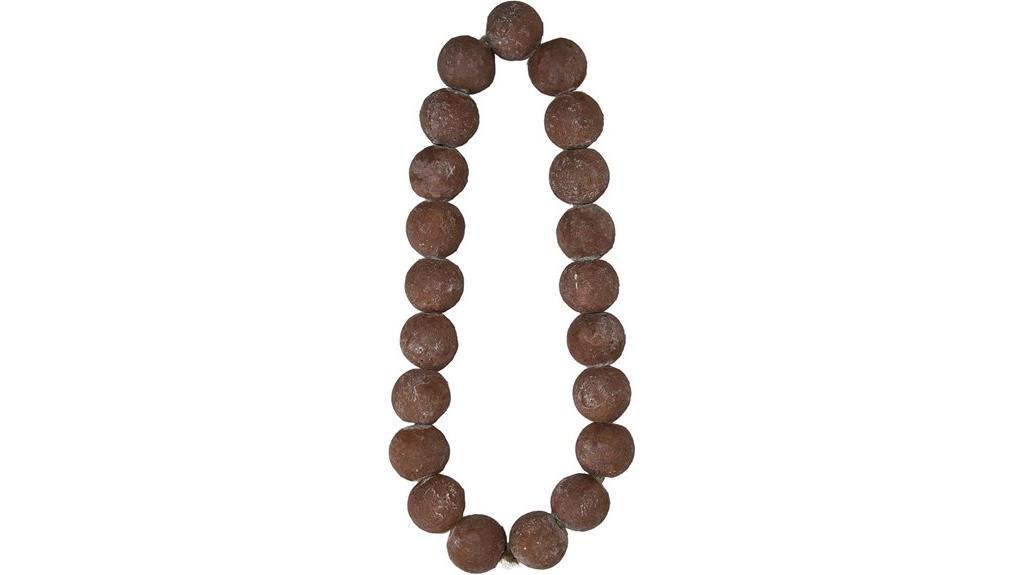 brown cement bead garland