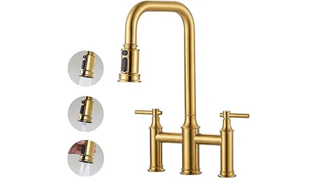brushed gold faucet
