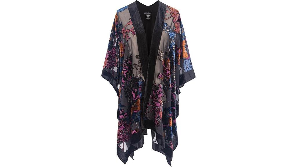 burnout velvet long kimono
