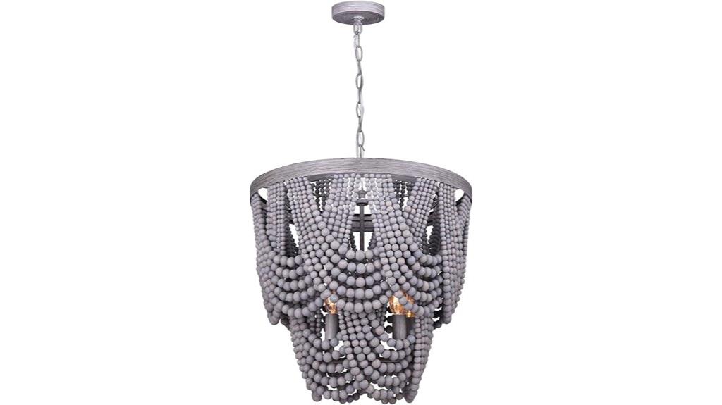 canarm solana wood bead chandelier