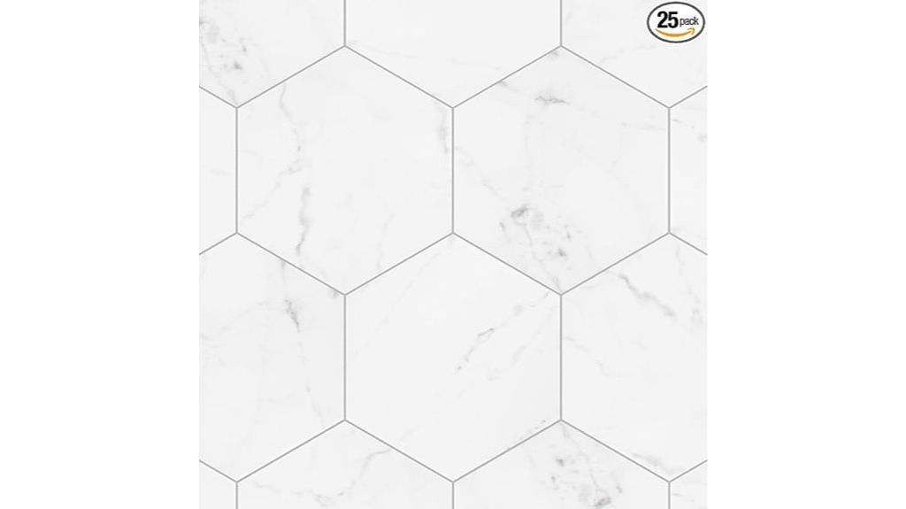 carrara hexagon porcelain tile