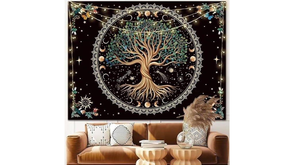celestial lunar tree tapestry