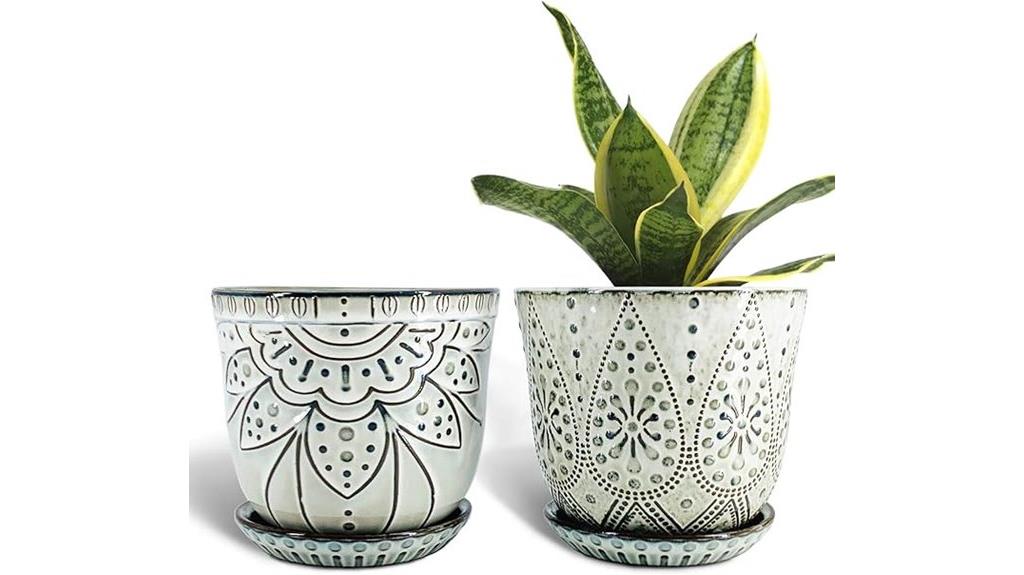ceramic beaded plant set