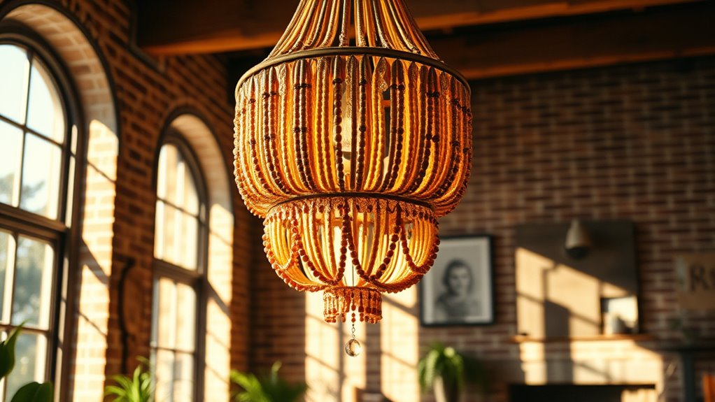 chic boho beaded chandeliers