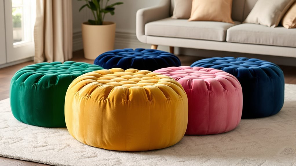 choosing durable velvet pouf