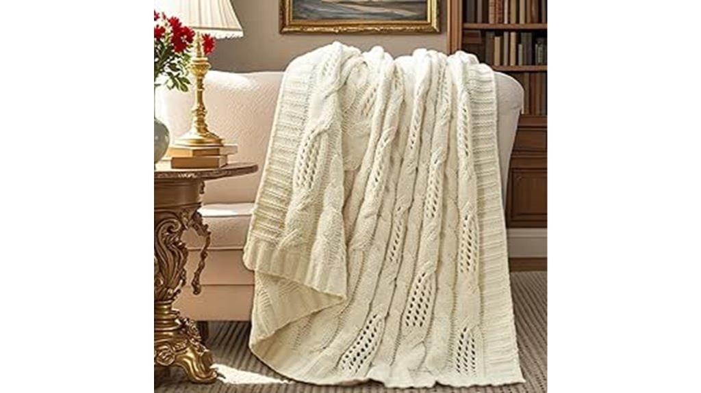 chunky chenille throw blanket