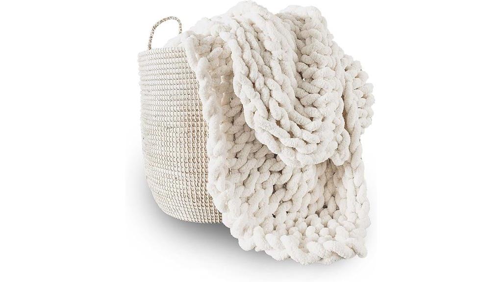 chunky knit blanket throw