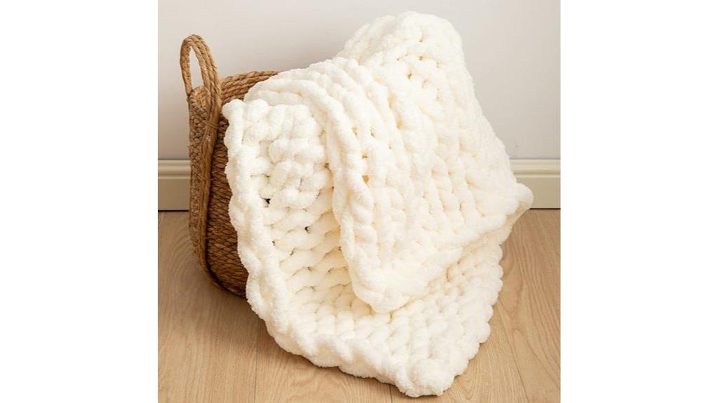 chunky knit blanket throw