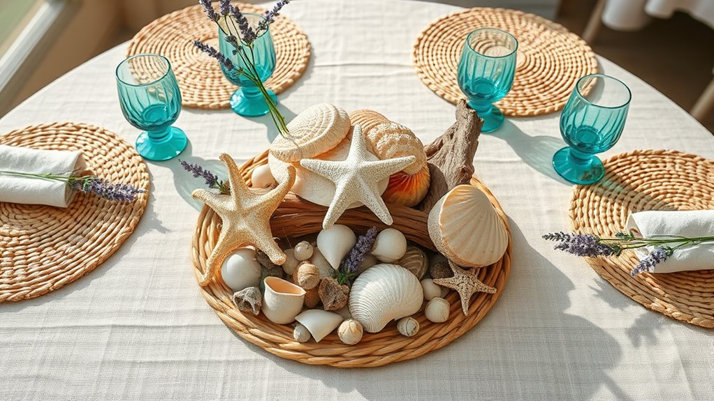 coastal boho table decor
