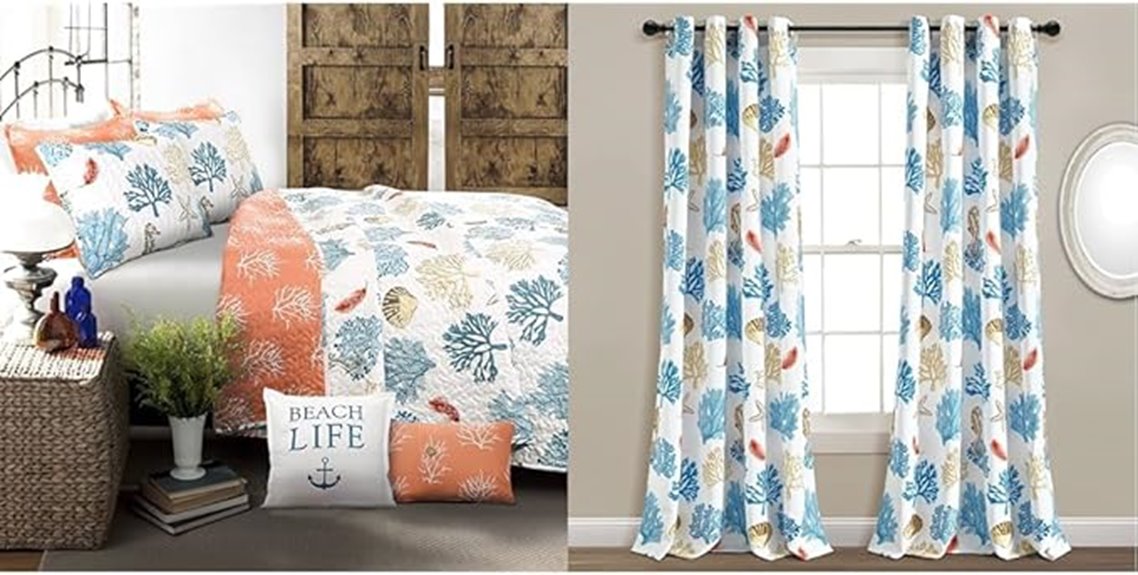 coastal reef quilt set
