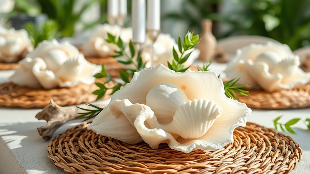 coastal seashell table decor