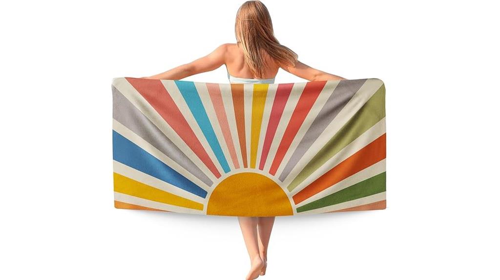 colorful boho beach towel