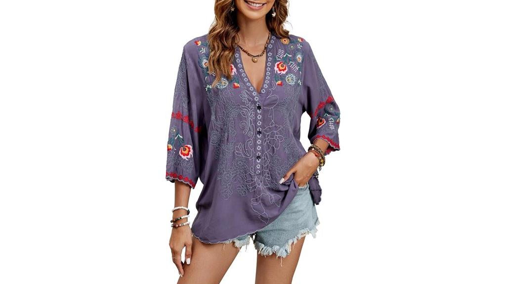 colorful embroidered peasant blouses