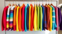 colorful rainbow crochet cardigans