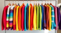 colorful rainbow crochet cardigans