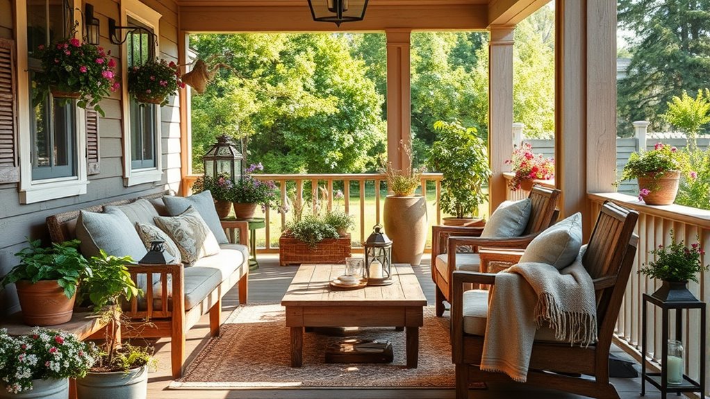 comfortable cozy outdoor seating