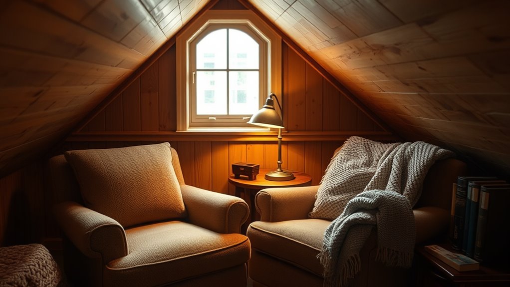 comfortable cozy reading space