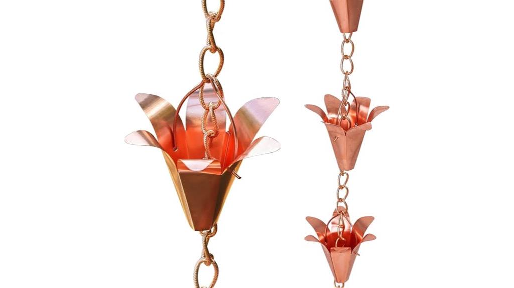 copper lily rain chain