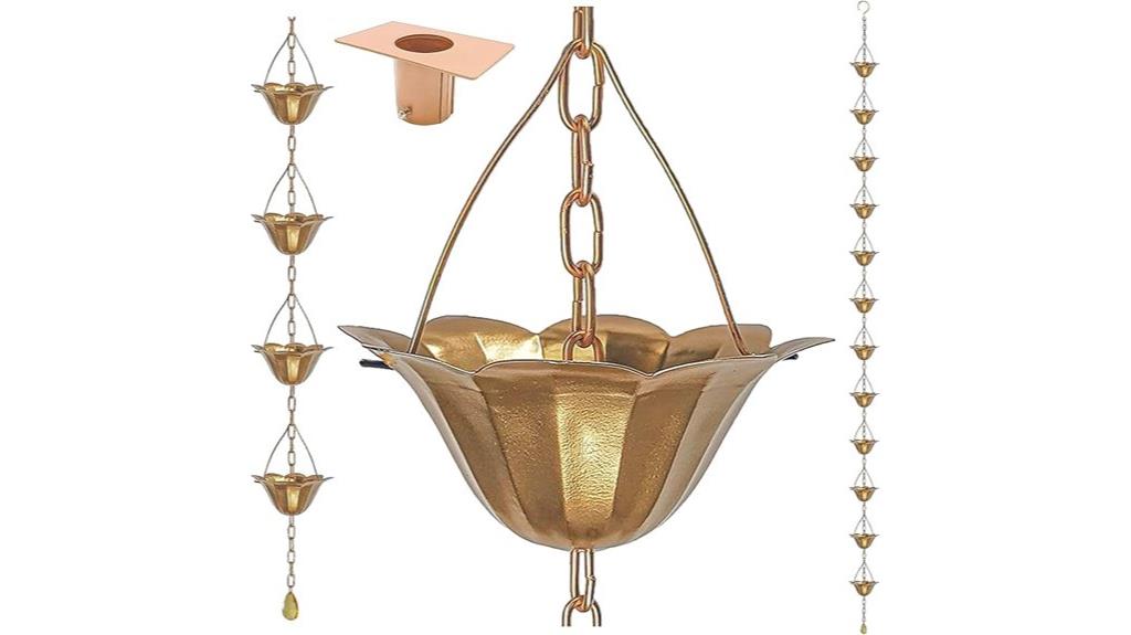 copper lotus rain chain