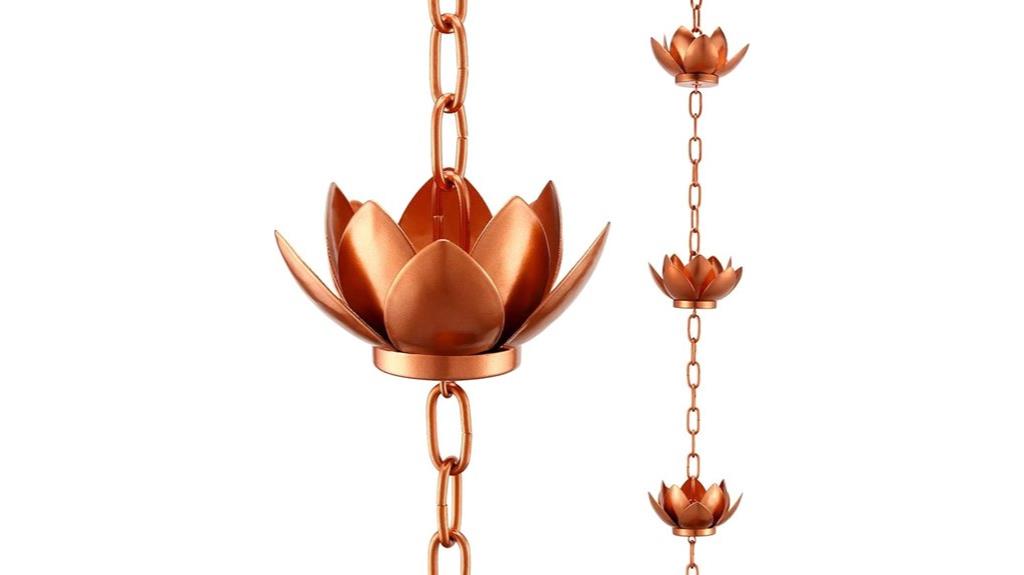 copper oak leaf chain