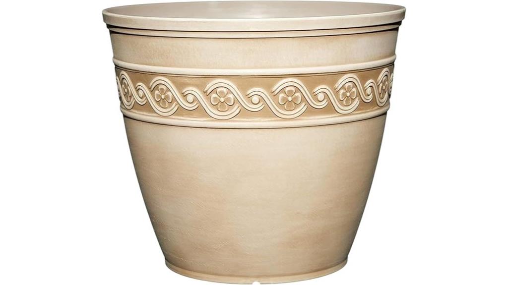 corinthian resin plant pot