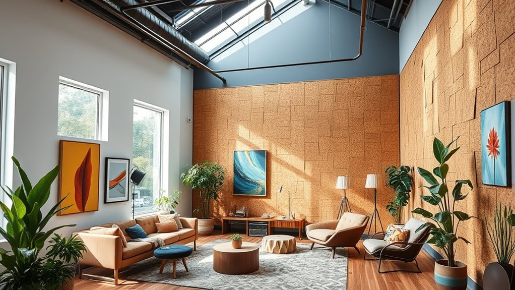 cork wall enhances sound quality