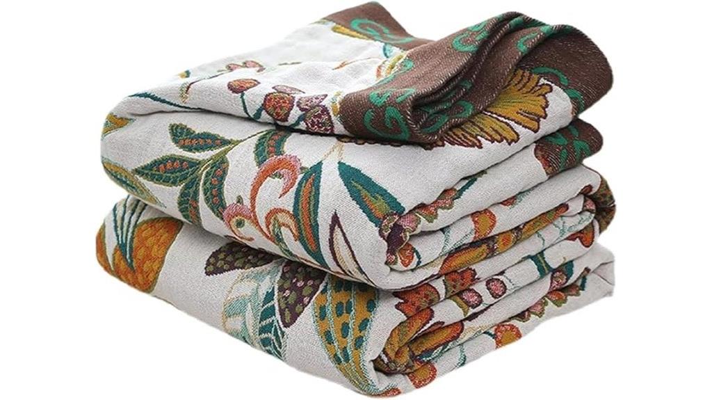cotton boho summer blanket