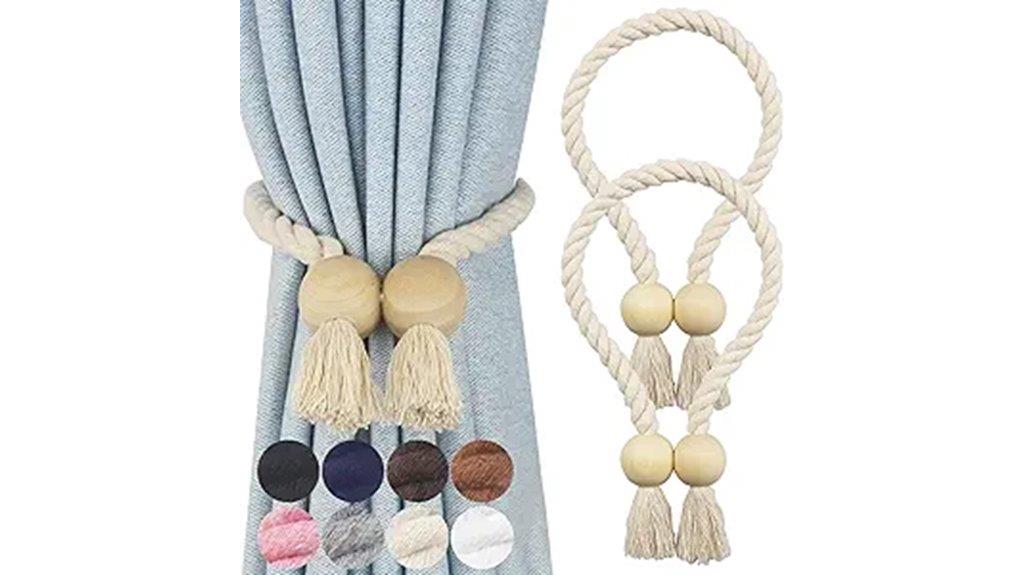 cotton woven magnetic tiebacks