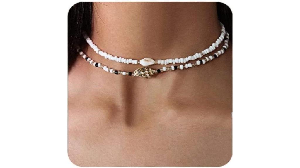 cowrie shell surfer necklace