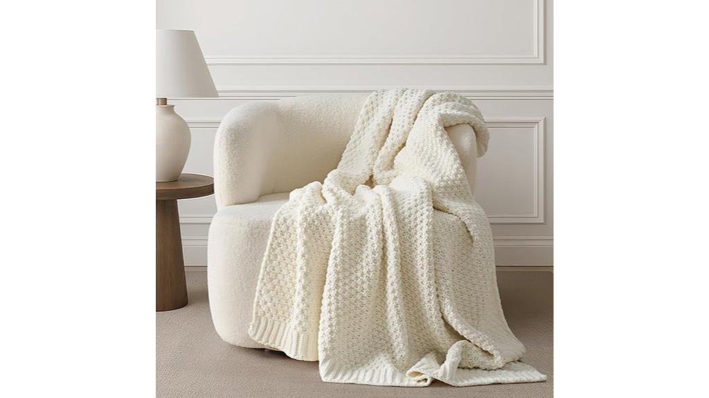 cozy chunky knit blanket