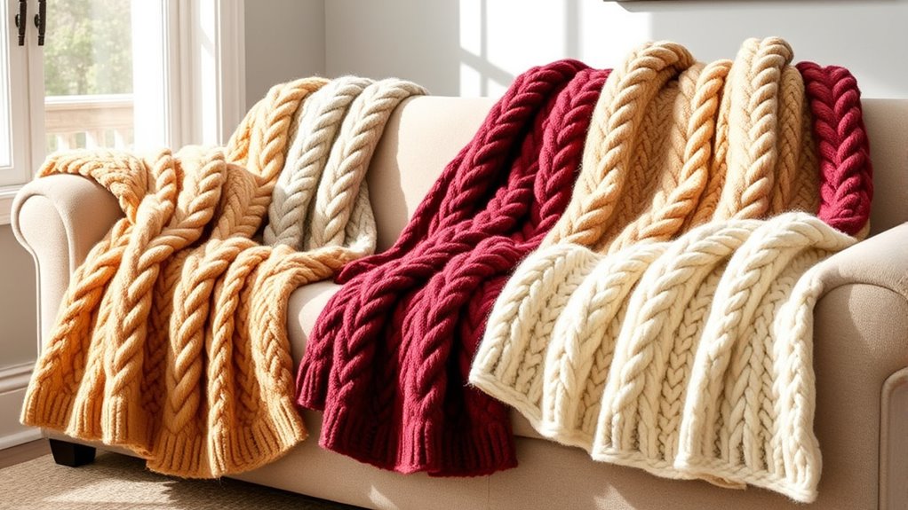 cozy chunky knit throws