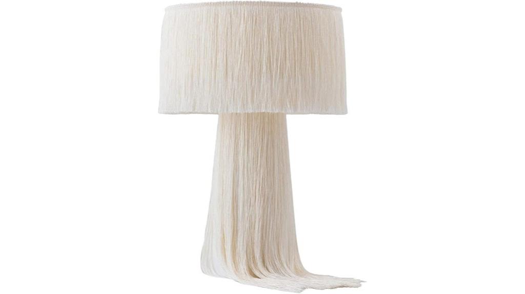 cream tassel table lamp