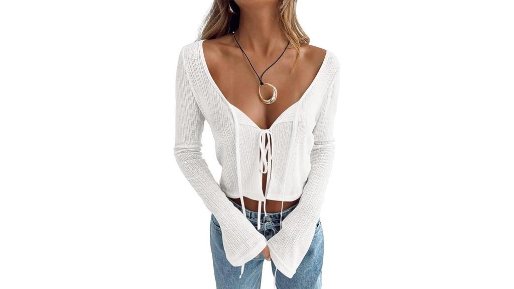 crochet bell sleeve tops