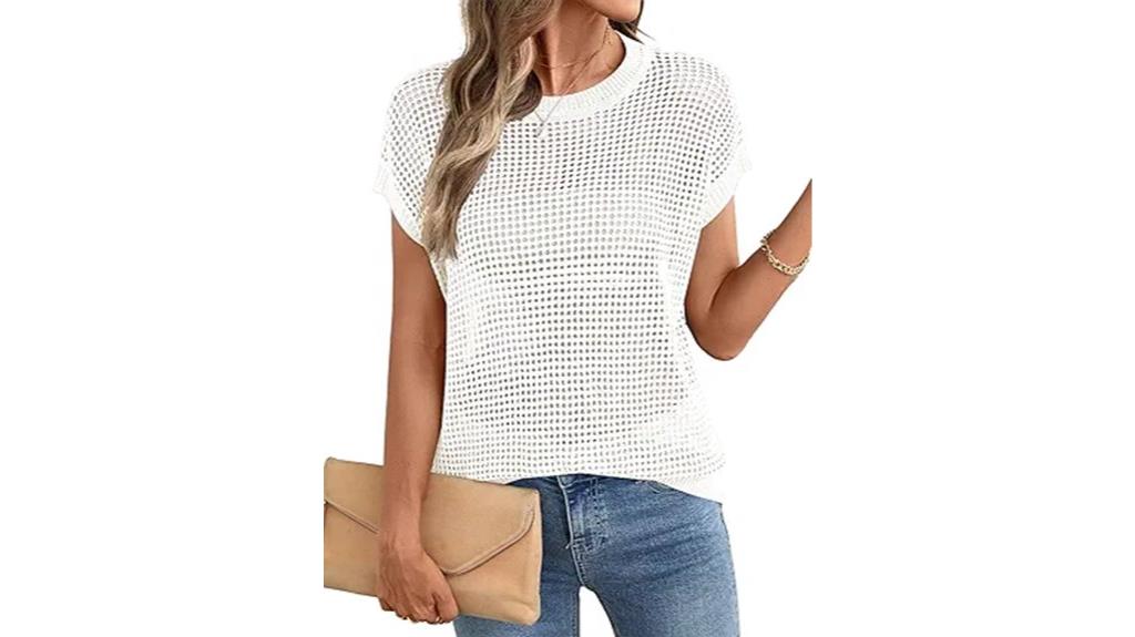 crochet cap sleeve sweater
