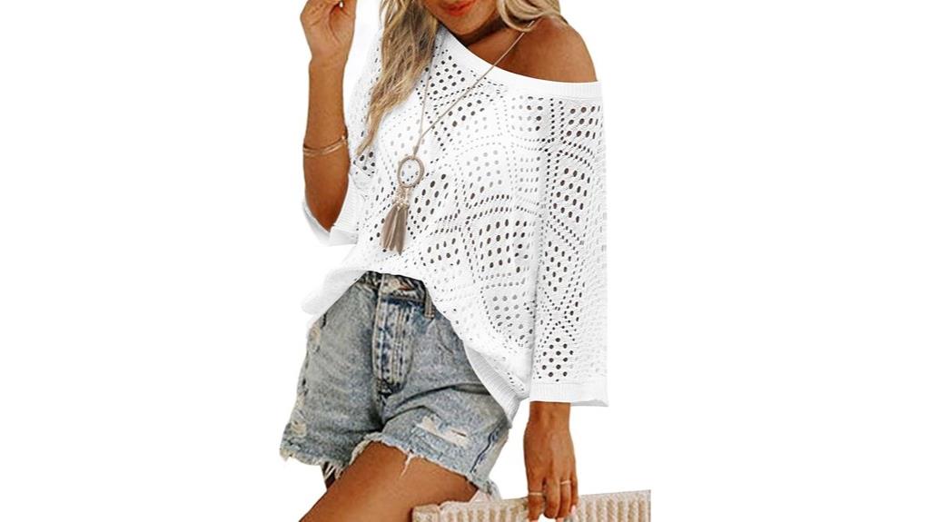 crochet off shoulder sweater