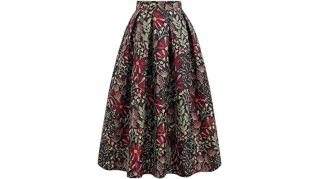 daisy field pleated skirt
