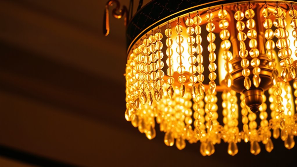decorative beaded chandelier lighting