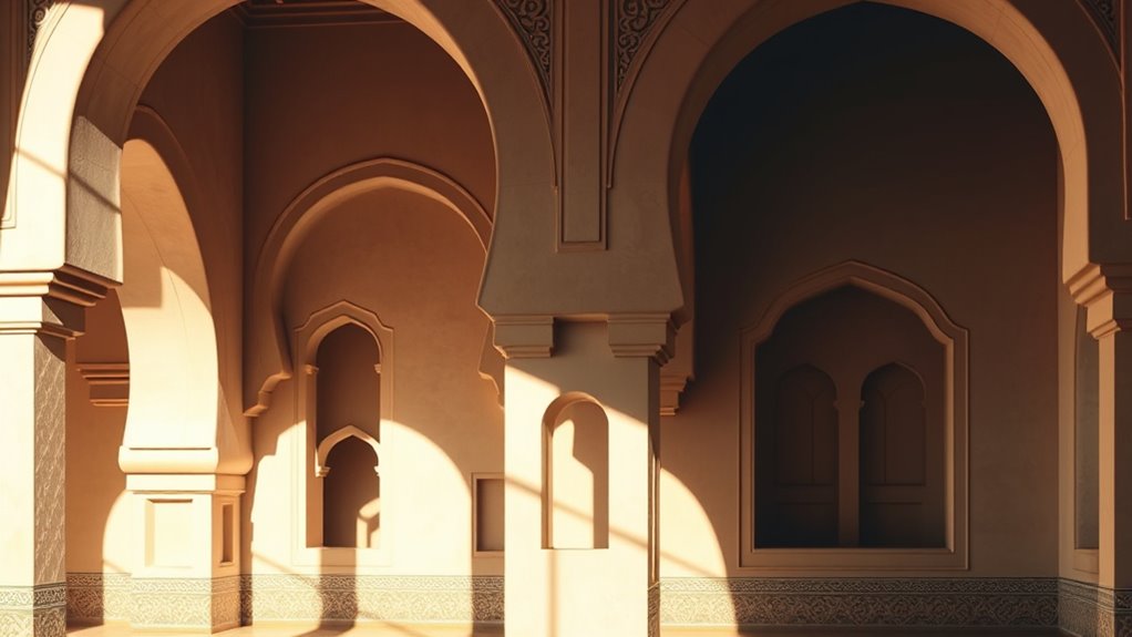 decorative curved architectural features