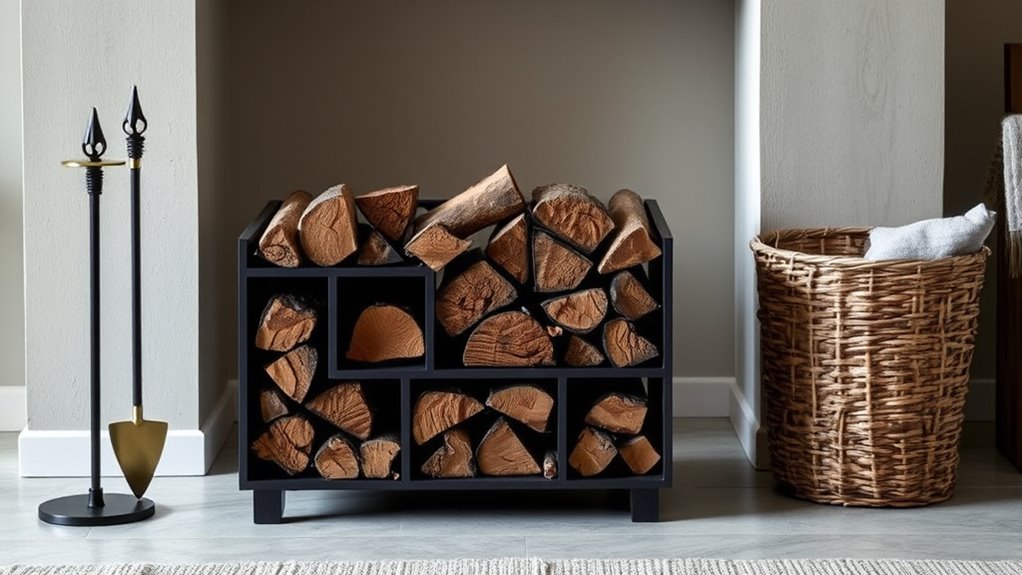 decorative firewood display ideas