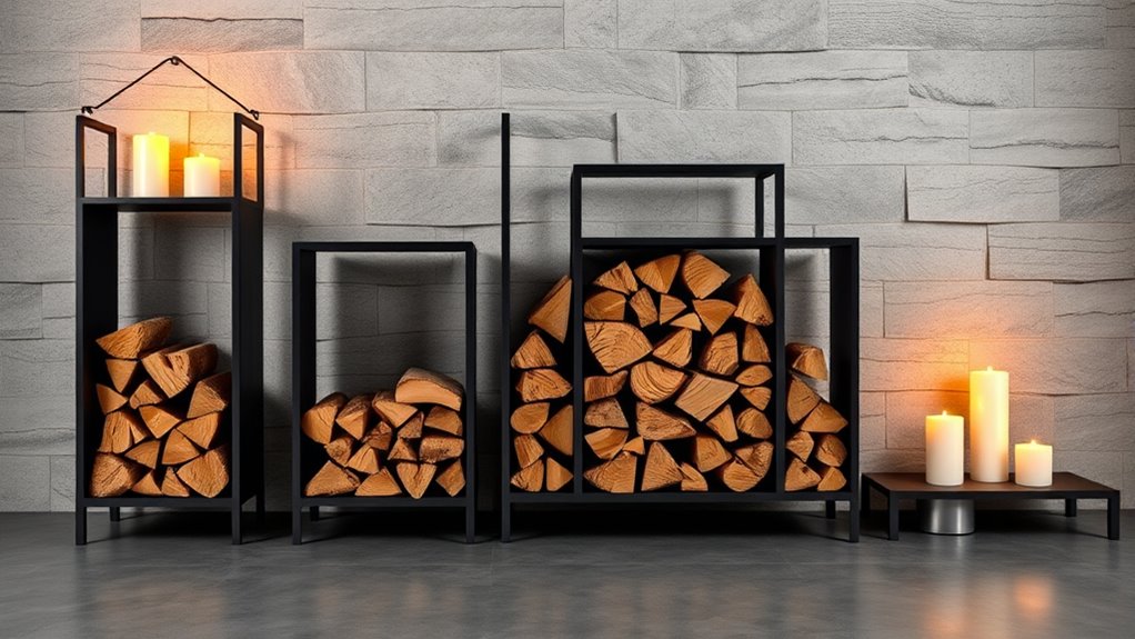decorative firewood storage solutions